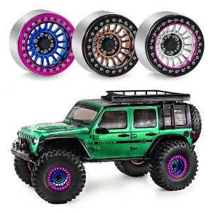 Alumimum Alloy 2.2 inch Beadlock Wheel Rims for 1/10 SCX10 90046 AXI03007 TRX4 TRX6 VS4-10 Gen7 Gen8 MST CFX D90 RC Crawler Car