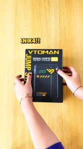Vtoman X4 Jumper Aki Mobil 10000mAh & Powerbank Pompa Ban