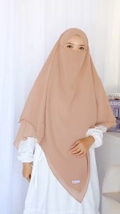 Free Cadar Tali Khimar French Double Layer Cerutty Babydoll Syari Jilbab Instan Daily Kerudung Jumbo Ceruti Premium