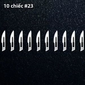 10 Chiếc Lưỡi Dao Thép Carbon 23/24 Cạnh Bất Đối Xứng Dùng Cho Thủ Công Mỹ Nghệ Mở Gói Hàng Hoạt Động Ngoài Trời