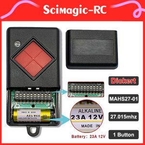 27.015 MHz Garage Remote Control for DICKERT MAHS27-01 DICKERT MAHS27-04 DICKERT 27MHz Red Button Hand-held Transmitter