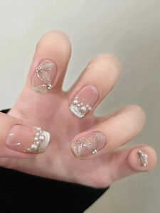 MONLEYTA | Handmade High-end Winter Nails Stickers Short/Medium Length