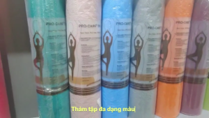 Thảm Tập Yoga Cao Su Định Tuyến PRO-CARE Đài Loan Siêu Bám Tay - Hàng Chính Hãng Tặng Kèm Túi Đựng