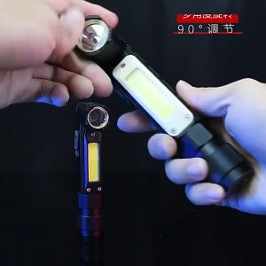 ไฟฉายส่องรอย ไฟ LED ทำงานแบบชาร์จไฟได้ โคมไฟพร้อมแม่เหล็ก ไฟบำรุงรักษารถยนต์ พลังงานมือถือฉุกเฉินที่สามารถทำได้ LEDไฟส่องรอยขัดสีรถ