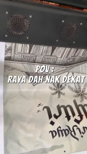 BACKDROP HIASAN DEKO HARI RAYA TEMA LUKISAN KLASIK / HITAM PUTIH PELBAGAI DESIGN 2026