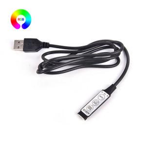 Usb RGB Controler 5V 4 Pins Smart 3Key Botton RGB Led Controller Mini Receiver RGB Led Lights Color Changing Smart Controller