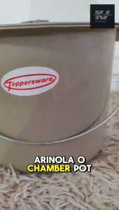 OmniMerchDepot Arinola Mocha Chamber Pot Potty Kids Potty 6 Liters Class Bedside Toilet Portable Night Pot Money Storage Multi-Purpose Arinola Chamber Pot – 6L Mocha Potty Durable Plastic Bedside Toilet Kids Potty & Money Bank