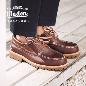 MADEN brand tooling style male youth mature dad 2025 summer new 1935S retro sailing shoes low-top British style business tooling shoes trend all-match boy casual interview leather shoes