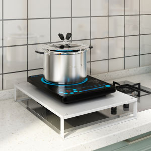 Multi-Functional Kitchen Stove Support Bracket Iron Material Gas Stove Cover Board Storage Rack Home Use Utility Organizer