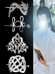 Phụ Kiện Tóc Hợp Kim Cổ Điển Cho Nam Phụ Kiện Tóc Đuôi Ngựa Phong Cách Trung Hoa Cổ Điển Trang Sức Tóc Trang Trí Đầu Cho Tiệc Cưới