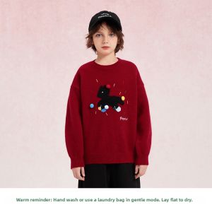 iplant | Limited Edition Thick Red Crewneck Kids Sweater