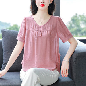 HUAXUNRAN | Fashionable Lightweight Cotton Linen Shirt for Women