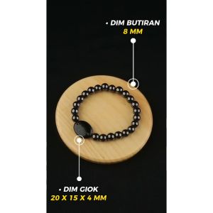Gelang Kesehatan Magnetic Magnet Kombinasi Giok Hitam