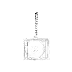 【♡Lovely girls house♡】5Pcs Blank Album Mini CD Case Keychain CD Player Shaped Key Pendant for DIY Backpack Hanging