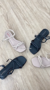 Sandal Kerja Semi Formal Wanita Tali Garis Wedges Balance Bahan PCU Trendy Anti Slip Lentur Kuat 2027-A1