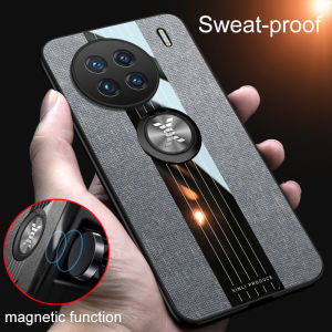 Luxury Leather 360° Magnetic Ring Bracket Phone Case for VIVO X90 X80 X70 X60 X51 X50 X30 X27 X23 X21UD X20 X9 Pro Plus 5G Cover