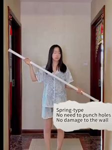 Adjustable Rod Punch-free Telescopic Rod Stainless Steel Curtain Rod Telescopic Rod for Clothes Telescopic Rod Heavy Duty