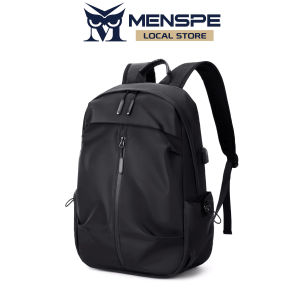 MENSPE กระเป๋าสะพายผู้ชายกระเป๋าเป้สะพายหลังผู้ชายกระเป๋าเป้แล็ปท็อปกระเป๋าเป้สะพายหลังชาร์จยูเอสบีกระเป๋านักเรียนเดินทางลำลองเป้สะพายหลังสีทึบ Dacron กระเป๋าซิปน้ำหนักเบากระเป๋ากันน้ำความจุสูงสำหรับผู้ชายผู้ชาย