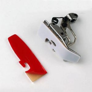 3 unit plastik melekat pada bahagian bawah kaki Presser untuk Juki Siruba Jack Overlocking mesin jahit kulit atau kain cahaya PVC
