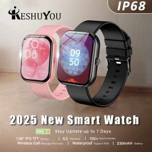 LAXASFIT New Smartwatch 1.96 inch Bluetooth Talk IP68 Waterproof Fitness Tracker 100+ Sports Mode Heart Rate Sleep Monitor Watch