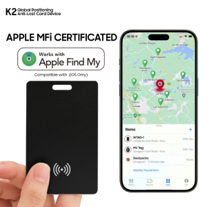 Wallet Anti-loss Card GPS Tracking Smart Location Tag with iPhone Find My Ultra-thin Card Bluetooth Device Wireless Charge IP67