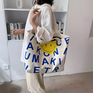 JIFANPAUL | Large Capacity Durable Canvas Tote Bag Printed Cartoon