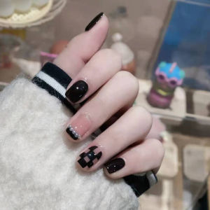MONLEYTA | Handmade Nail Art Stickers Short And Long Wearing False Nails Autumn Winter New Arrival High Quality Leopard Print Nail Tips
