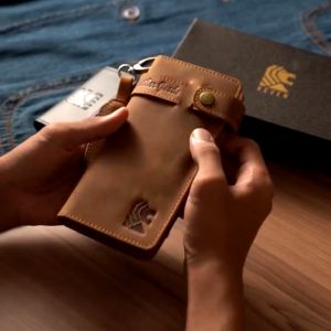 Dompet Pria Full Kulit DP-13 Dompet Cowok Model Panjang Dompet Tali Reven Vintage Wallet Bergaransi dan bisa COD