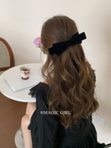 Velvet Hair Clip Butterfly Knot Hair Accessory Black Spring Clamp Hair Card Princess Style Womens Hairpin Fashionable Hair Comb