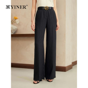 Summer Lightweight French Elegance High Waist Wide Leg Pants