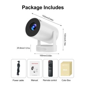 Salange HY300 Ultra Android11.0 4K 720P Portable Projector WiFi6 BT5.4 Outdoor Home Theater Auto Keystone 2025 Update HY300 Pro+
