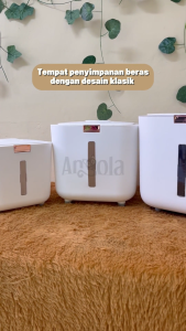 [GARANSI PECAH] Angola Dispenser Beras/Tempat Beras Serbaguna E03/E04 Tempat Wadah Penyimpanan Makanan/Beras Beras/Rice Bucket/Biji-Bijian/Tepung - Lazada