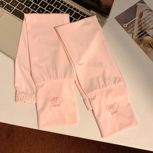 Cute Ice Silk Sun Protection Sleeve Covers Womens Loose Thin Style Summer UV Protection Arm Covers Fashionable Student Couple Youth