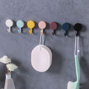 10pcs Plastic Adhesive Hook Strong Adhesive Hanger Kitchen Bathroom Punch-Free Wall Adhesive Hook