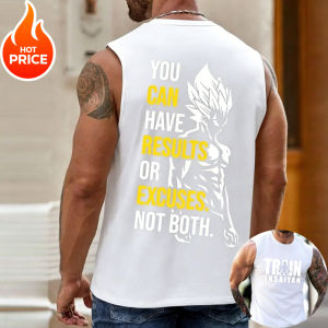 Bandai | Dragon Ball Super Saiyan Son Goku New Anime Gym Harajuku Summer Men Tank Top Fitness Oversized Casual Sports Sleeveless Tee Y2k