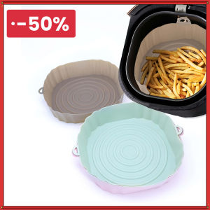 B.LIVEM ถาดอบซิลิโคนวัสดุเกรดอาหารทนความร้อนป้องกันการเปื้อน และทำความสะอาดถาดอบได้ง่ายเครื่องมือการอบ ที่เหมาะสำหรับหม้อทอดอากาศไมโครเวฟ