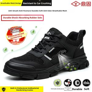 DINGGU | Lightweight Anti-odor Steel Toe Anti-smash Anti-puncture Breathable Summer Safety Shoes