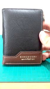 Kingdushi 268-10 Dompet Uang Lipat Model Tegak Pria Wanita Muat Banyak Ada Kancing Pengunci