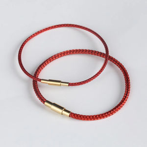 Red Rope Lucky Charm Bracelet Waterproof Steel Wire Gold Jewelry Replacement Rope Hand Cord String  out Fashion Accessory