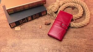 Fashion Womens Wallet RFID Original Leather Purses with Coins and Cards Large Capacity Female Trifold Handy Clutch Phone Bag