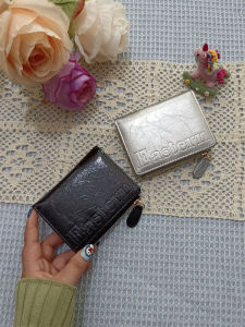 Fashionable Compact Womens Wallet Dual-Use Lightweight Foldable Multi-Card Slot Zipper Coin Purse Soft PU Leather