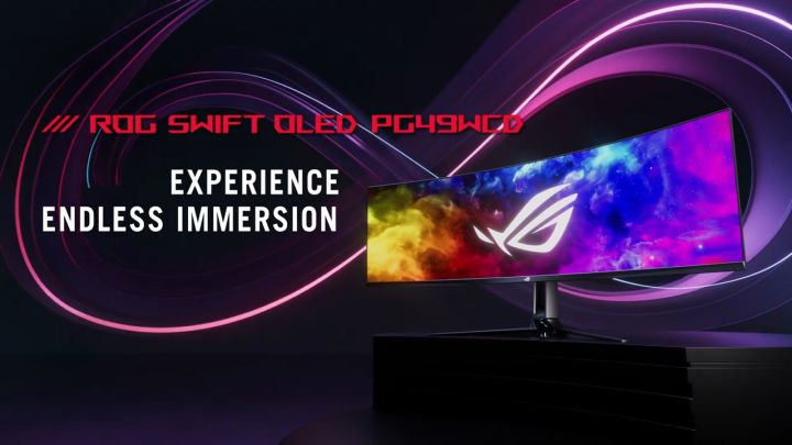 ASUS ROG Swift OLED PG49WCD QD-OLED Curved Gaming Monitor - 49