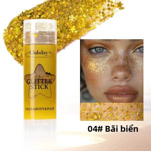 Kem Nhũ Lấp Lánh Dạng Thỏi Cho Mặt Và Body Ánh Kim Tuyến Trắng Ngọc Trai Hồng Phấn Mắt Vẽ Tóc Trang Điểm Sân Khấu Kem Làm Sáng Da 13g