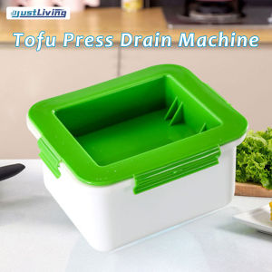 Justliving nhà sản xuất Báo Chí đậu phụ với khay thu nước tự chế thép không gỉ đậu phụ Báo Chí ép drainer-Dễ dàng loại bỏ nước từ đậu phụ và thực phẩm khác cho hương vị tốt hơn