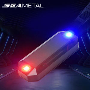 SEAMETAL Car Solar Warning Light Mini Led Flashing Anti-Collision Warning Light Universal Car Motorcycle LED Rear Strobe Light
