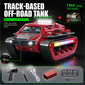 WLtoys | New C8840 SCARAB Track Vehicle LED Light Tracked Tank Simulation Model Toy RC Car Drift Remote Control Off-Road Vehicle for Kids