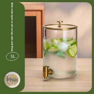 CRISTALGLASS | Bình Nước Kính Dung Lượng Lớn Có Vòi