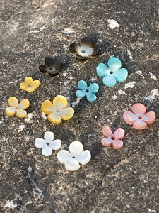 Natural Ocean White Butterfly Shell Yellow Shell Black Shell 6-8-10mm Four-Petal Chrysanthemum Tassel DIY Head Jewelry Materials