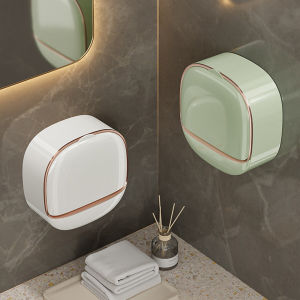 Makery【Ready in Stock】 Creative Soap Box Drain Perforation-Free Shelf Wall-Mounted Soap Box with Lid Laundry Soap Box