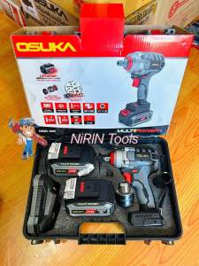 OSUKA บล็อกแบตเตอรี่ รุ่น OSID-520 รุ่นใหม่ บล็อกแบตไร้สาย สีเทา 20V บล็อกไฟฟ้าไร้สาย แบต2ก้อน แบตทรงพลัง แรงกว่าเดิม